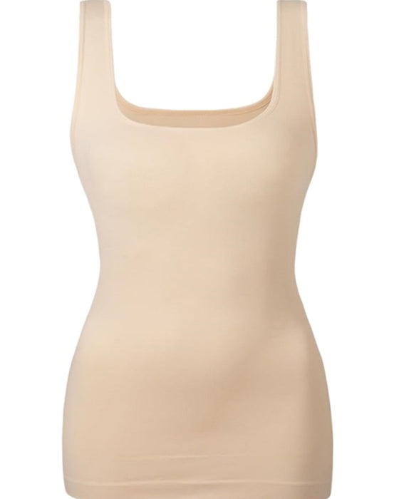 Solid Tummy Control Shaping Midi Tank Top