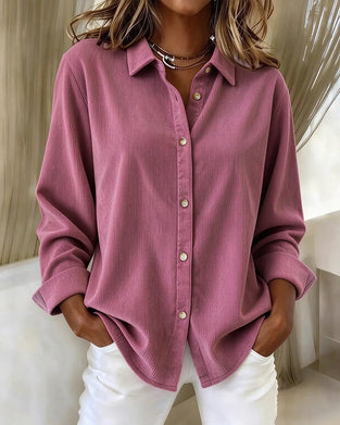 Corduroy Casual Solid Shirt