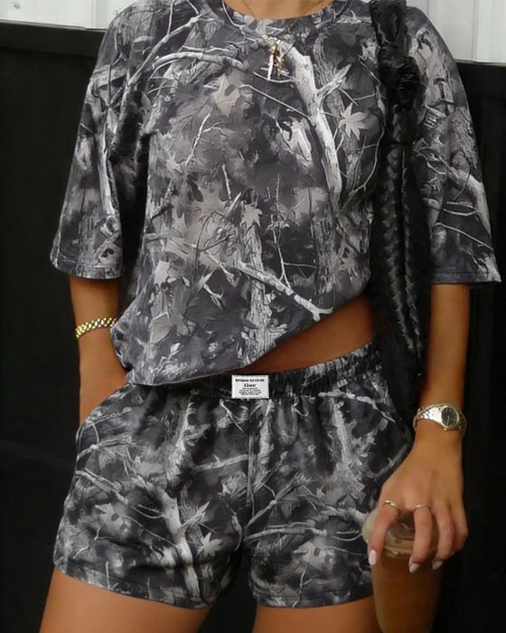 Camouflage Casual Two-Piece Set