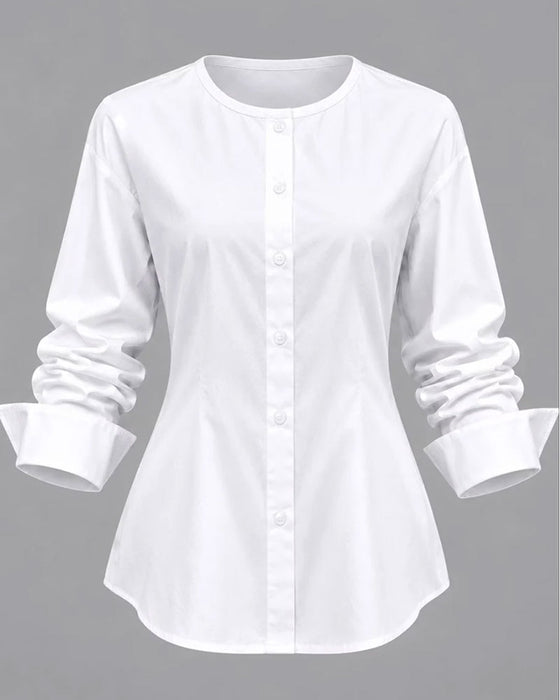 Half Turtleneck Diagonal Buttoned pullover Vest Set