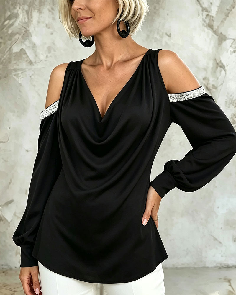 Casual Trendy Off-Shoulder Blouse