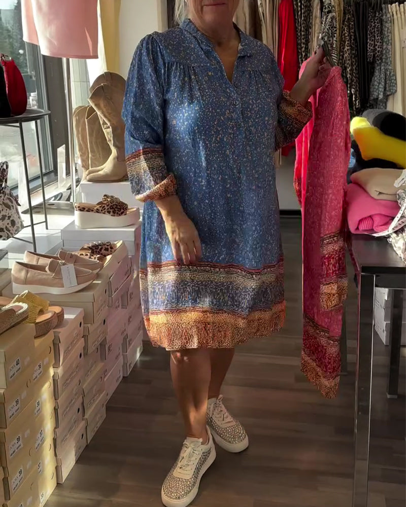 Floral Print Ethnic Style Dress