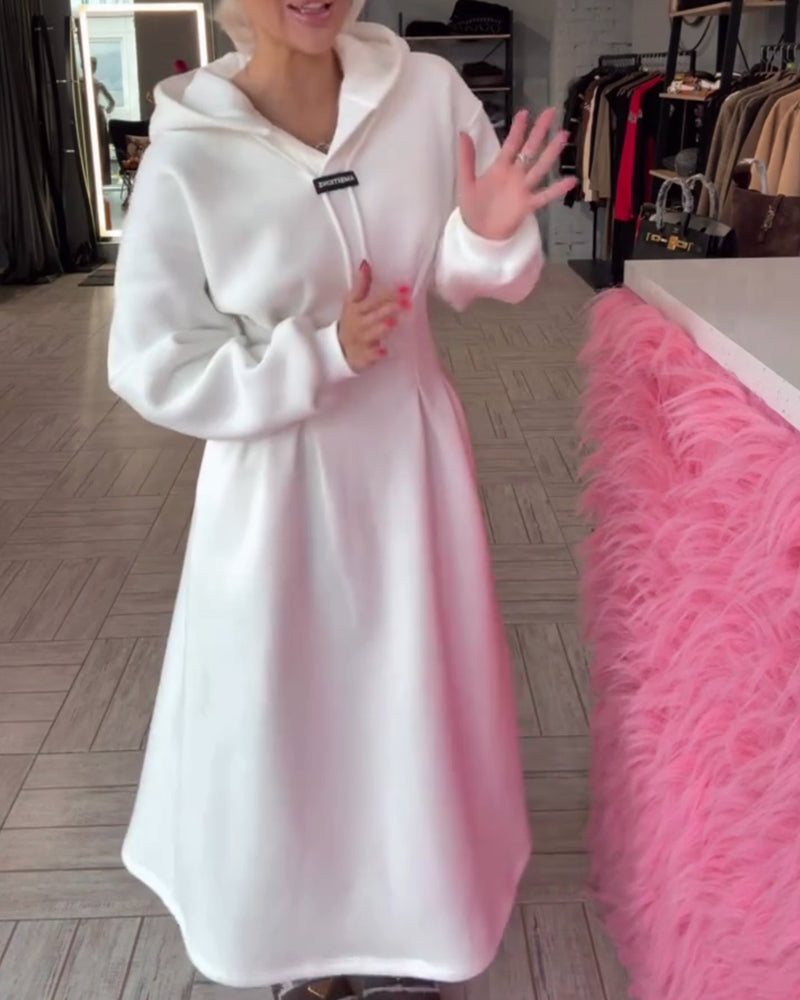 Fashionable Hooded Waist Dress