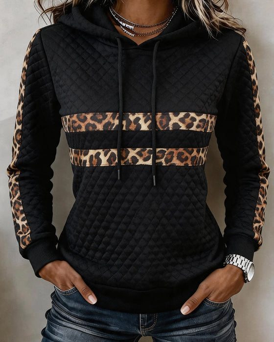 Argyle Leopard Slim Fit Sweatshirt