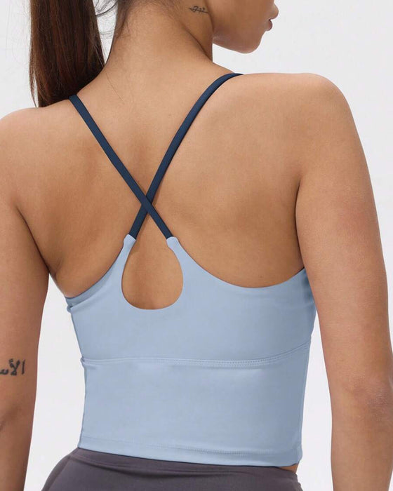 Integrated Chest Pad Sports Tank Top