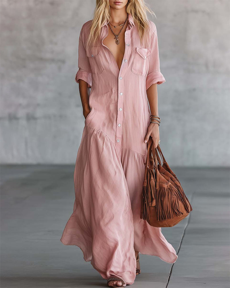 Stylish Long Shirt Dress
