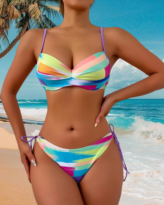 Two-Piece Printed Rope Bikini