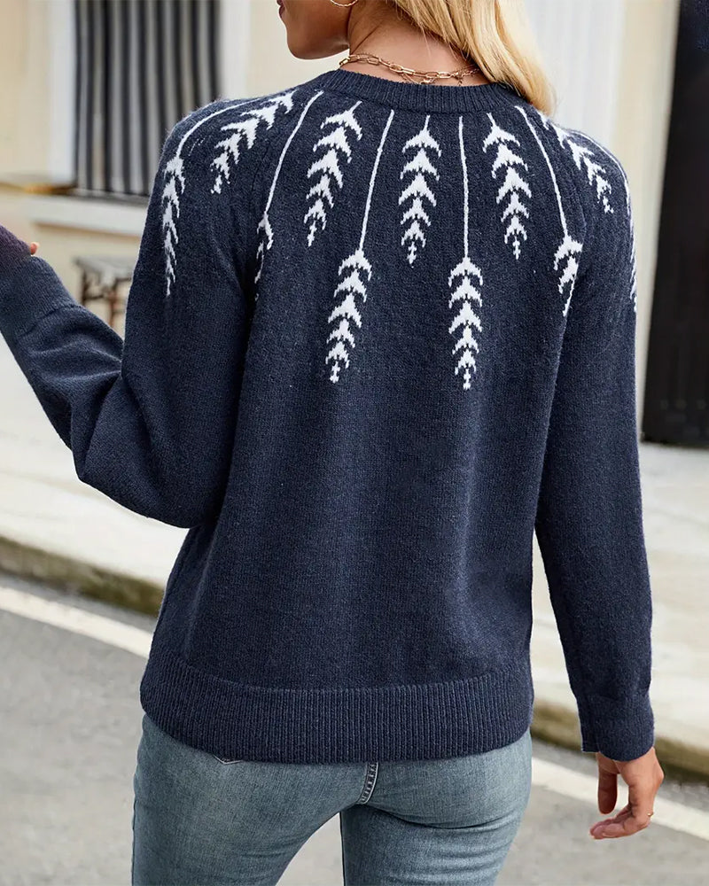 Raglan Sleeve Round Neck Jumper