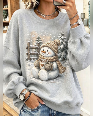 Printed Long-Sleeved Sweatshirt