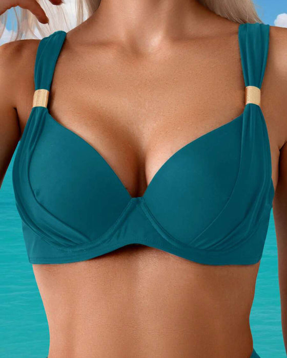 Sexy Bra Solid Color Bikini