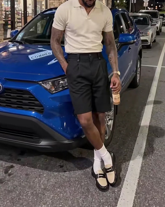 Casual Versatile Men's Suit Shorts