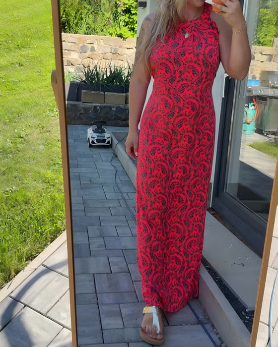 Halter Sleeveless Fitted Dress