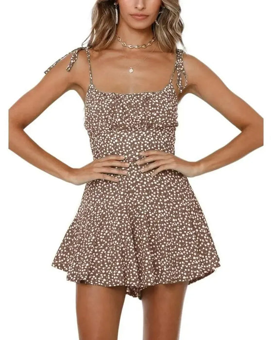 Small Polka Dot Strappy Jumpsuit