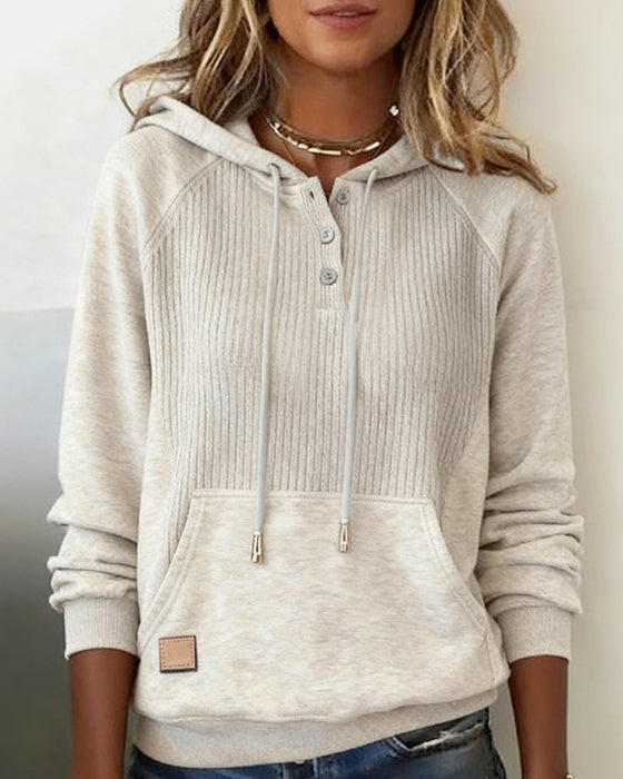 Casual Long-Sleeved Hooded Sweatshirt
