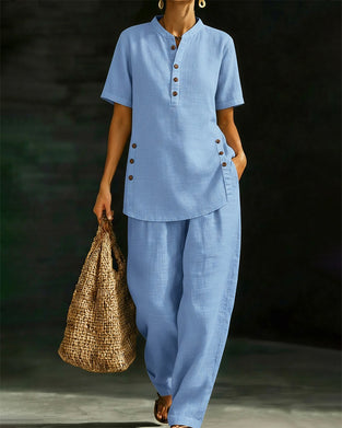 Cotton Linen Button Set