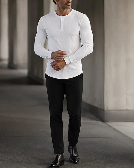 Vertical Stripe Long Sleeve T-Shirt