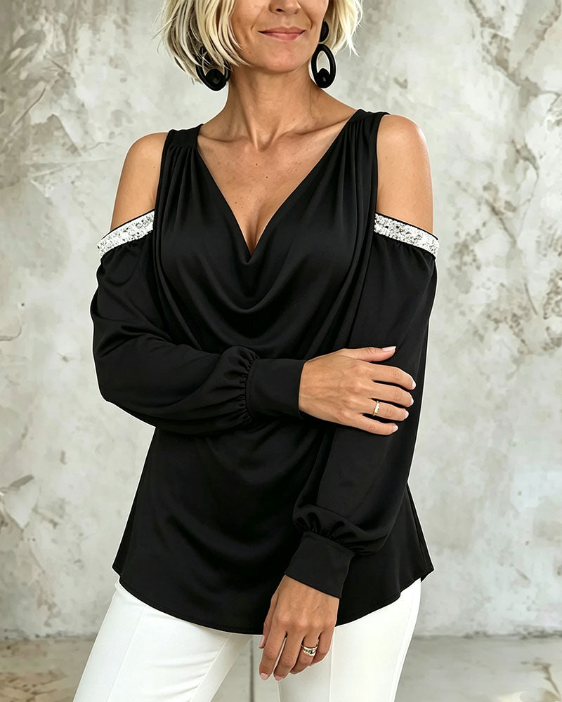 Casual Trendy Off-Shoulder Blouse