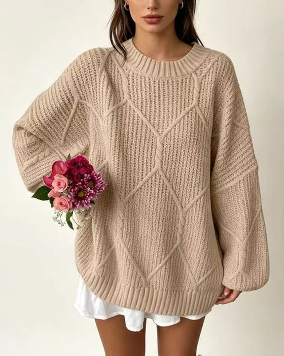 Solid Color Long Sleeve Pullover