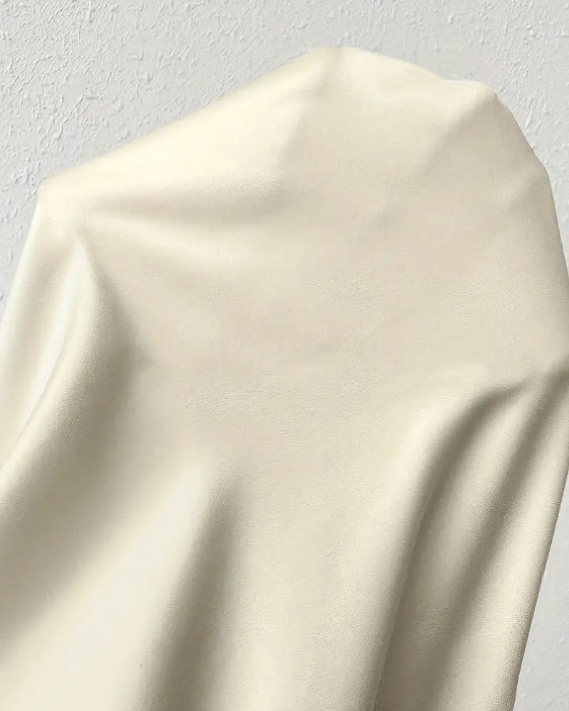 Casual solid color pleated irregular long sleeve blouse