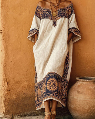 One Shoulder Fashion Printed Long Dress