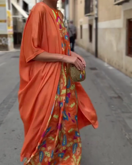 Sleeveless Long Dress With Long Cardigan Set