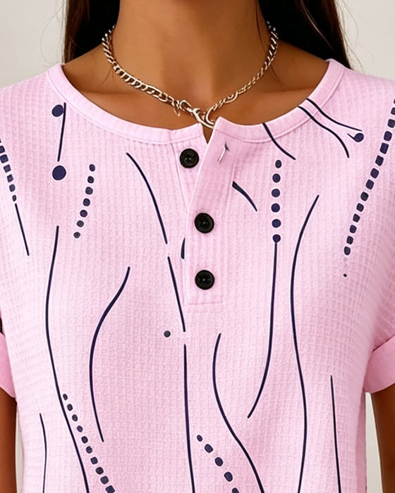 Round Neck Short-Sleeved T-Shirt
