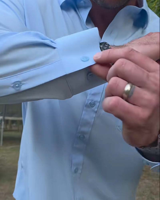 Solid Casual Waterproof Stretch Shirt