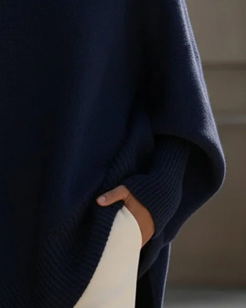 Round Neck Loose Mid-Length Jumper