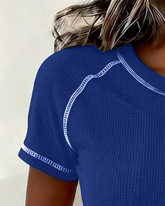 Waffle Weave Henley T-Shirt