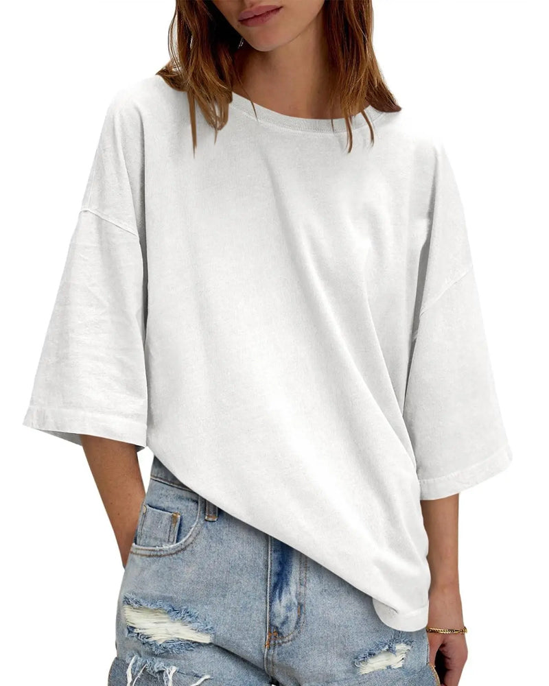 Batwing Sleeve Crew Neck Loose T-Shirt