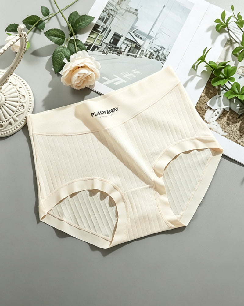 Solid Color High Waist Panties