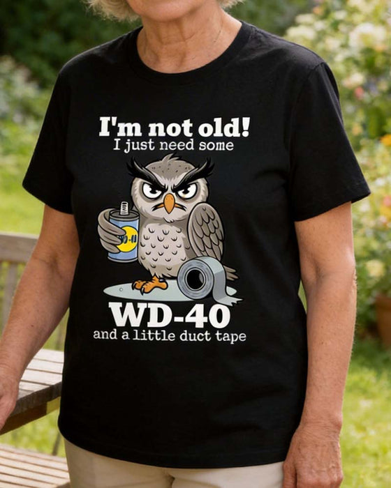 Owl Fun Solid Color Casual T-Shirt