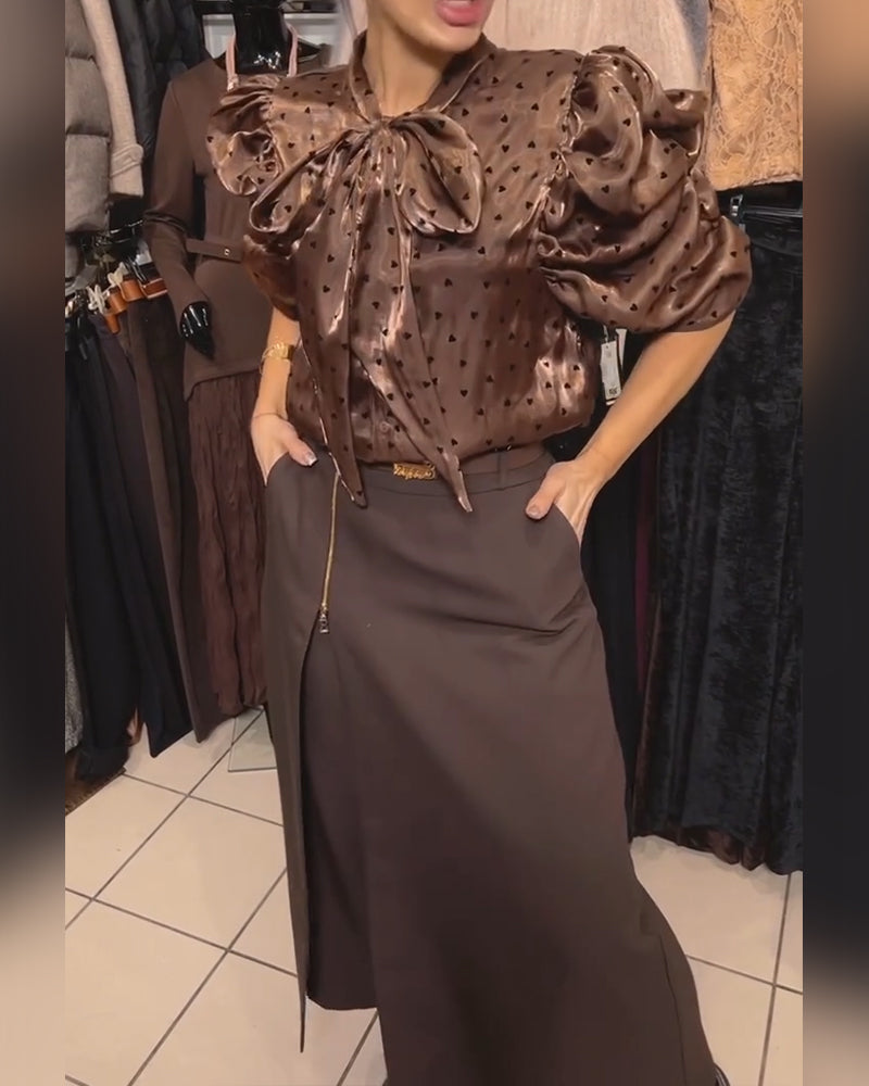 Stylish Zipper Design Casual Skirt Pants