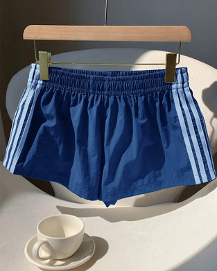 Striped Contrasting Track Shorts