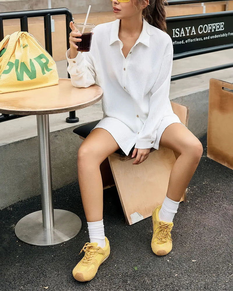 Loose-Fit Off-Shoulder Casual Set