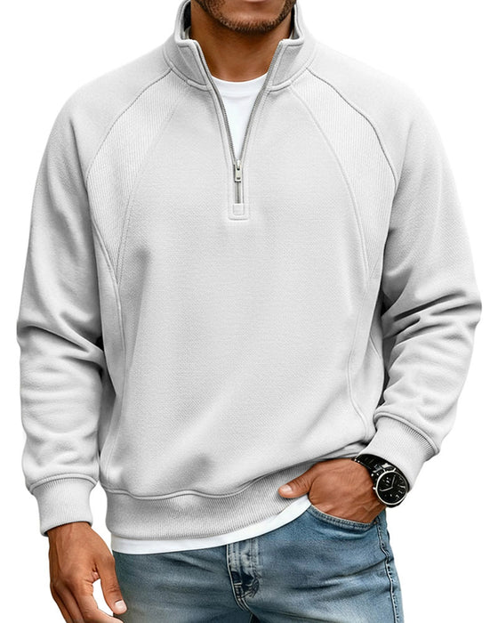 Half Zip Stand Collar Sweatshirt