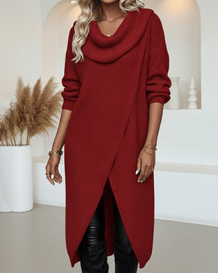 Irregular Slit Hem Jumper