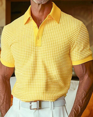 Lapel Button Short-Sleeve Polo T-Shirts