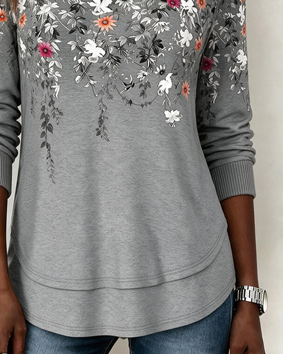 Floral Print Fashion Top