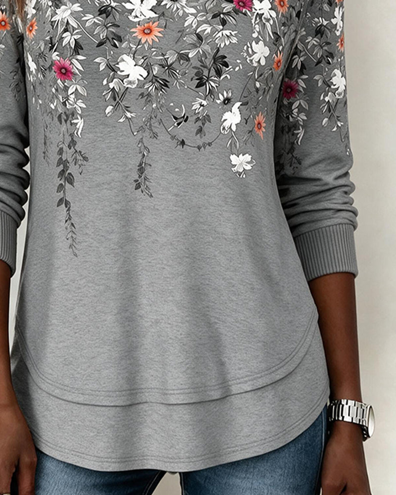 Floral Print Fashion Top