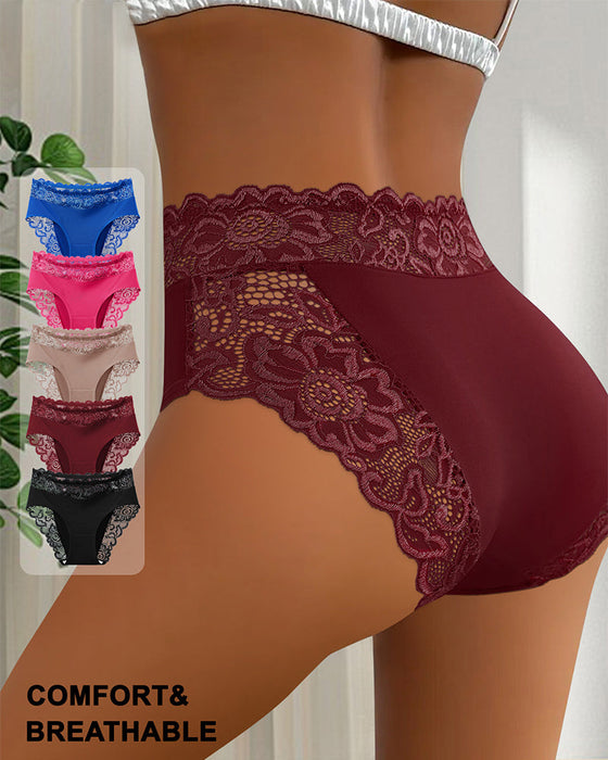 Sexy Lace Mid-Rise Panties-5