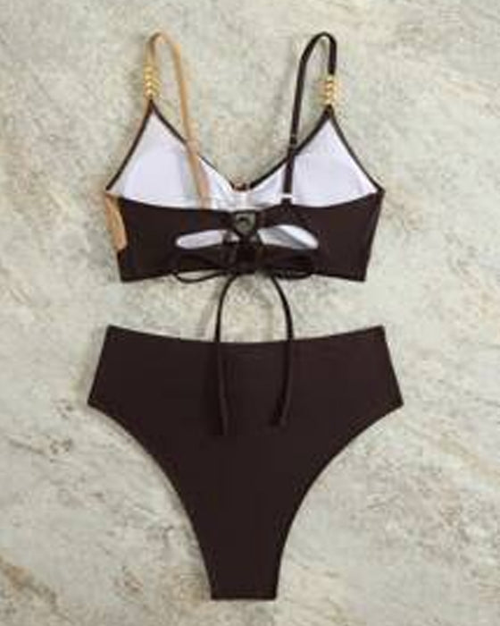 High Waist Sexy Bra Triangle Swimsuit