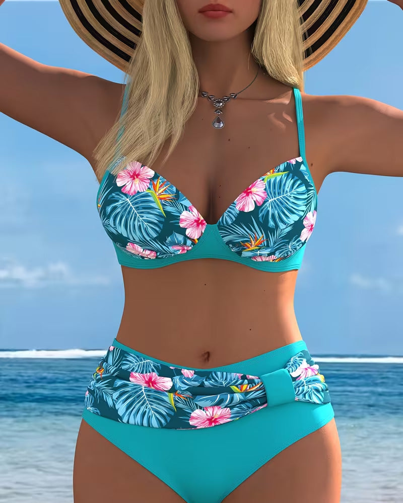 Printed Two-Piece Bra Bikini