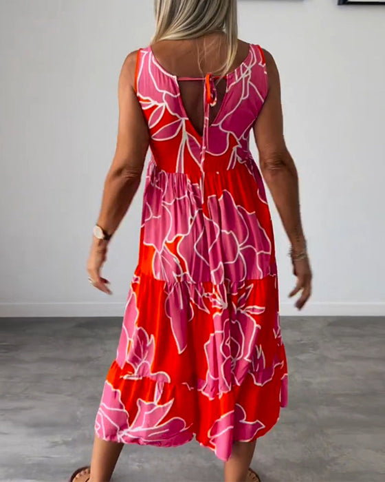 Women's patchwork printed dress