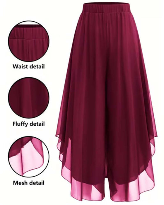Loose Asymmetrical Casual Wide-Leg Pants