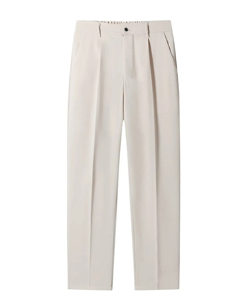 Men'S Pocket Pleated Straight Pants