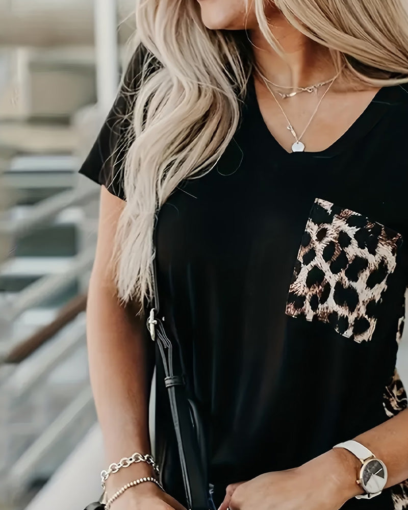 Leopard Print Short Sleeve T-Shirt