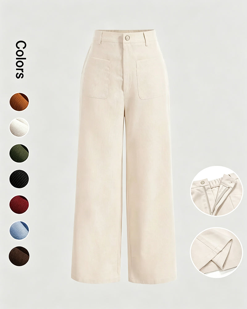 Wide-Leg Straight Pants
