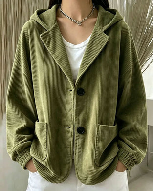 Casual Hooded Button Pocket Coat