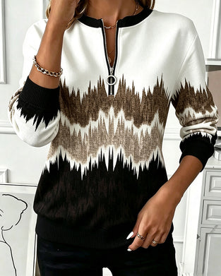 Casual Printed Long Sleeve Sweatshirt